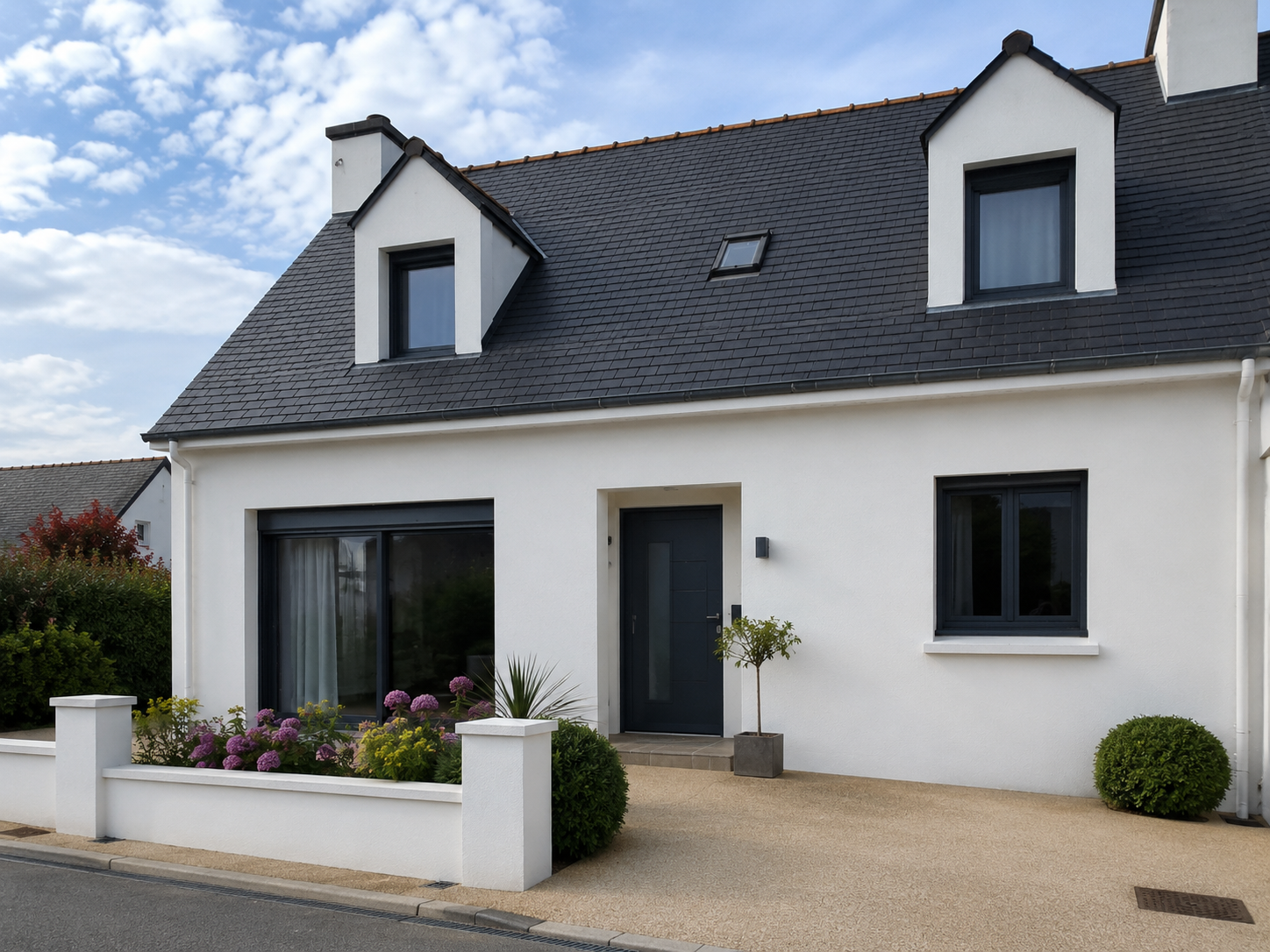 Façade rénovée à Mordelles